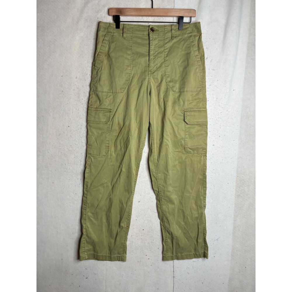 M&S Marks & Spencer Fern Green Cargo Pants T57 8176 Regular Size 12 UK 8 US